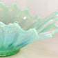 Vintage Large Green Opalescent Glass Fostoria Heirloom Bowl