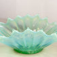 Vintage Large Green Opalescent Glass Fostoria Heirloom Bowl