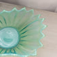 Vintage Large Green Opalescent Glass Fostoria Heirloom Bowl