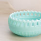 Vintage Fostoria Randolph Aqua Milk Glass Bowl with Lattice Edge
