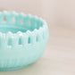 Vintage Fostoria Randolph Aqua Milk Glass Bowl with Lattice Edge