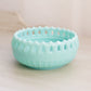 Vintage Fostoria Randolph Aqua Milk Glass Bowl with Lattice Edge