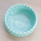 Vintage Fostoria Randolph Aqua Milk Glass Bowl with Lattice Edge