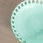 Vintage Fostoria Randolph Aqua Milk Glass Large Bowl with Lattice Edge