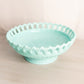 Vintage Fostoria Randolph Aqua Milk Glass Large Bowl with Lattice Edge