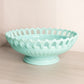Vintage Fostoria Randolph Aqua Milk Glass Large Bowl with Lattice Edge