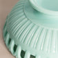 Vintage Fostoria Randolph Aqua Milk Glass Large Bowl with Lattice Edge