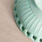 Vintage Fostoria Randolph Aqua Milk Glass Large Bowl with Lattice Edge