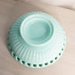 Vintage Fostoria Randolph Aqua Milk Glass Large Bowl with Lattice Edge