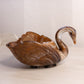 Vintage Imperial Glass Large Brown Slag Swan Bowl or Planter