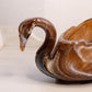 Vintage Imperial Glass Large Brown Slag Swan Bowl or Planter