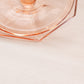 Vintage Indiana Octagonal Peachy Pink Glass Lidded Dish