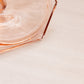 Vintage Indiana Octagonal Peachy Pink Glass Lidded Dish