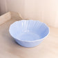 Vintage Jeannette Glass Large Swirl Delphite Blue Bowl