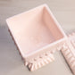 Vintage Jeannette Glass Medium Shell Pink Milk Glass Wedding Box