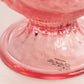 Vintage LE Smith Glass Large Pink Lidded Footed Egg Dish