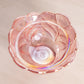 Vintage LE Smith Glass Medium Pink Iridescent Cabbage Leaf Bowl (Missing Lid)