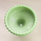 LE Smith Green Jadeite Glass Hobnail Candlestick