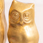 Vintage Large Brass Two Owls on Tree Figurine