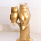 Vintage Large Brass Two Owls on Tree Figurine
