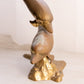 Vintage Large Double Dolphin Brass Figurine