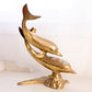 Vintage Large Double Dolphin Brass Figurine