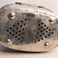 Vintage Large Oval Silver Tone and Copper Floral Metal Hinged Lidded Box