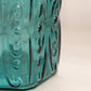 Vintage Large Teal Green Lidded Canister Jar with Scroll Designs