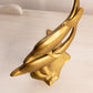 Vintage Medium Brass Double Dolphin Figurine