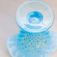 Vintage Medium Cone Shaped Blue Fenton Hobnail Opalescent Glass Vase