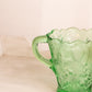Vintage Medium Green Vase with 2 Handles and Strawberries