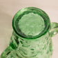 Vintage Medium Green Vase with 2 Handles and Strawberries