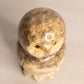 Vintage Medium Grey Cream Alabaster Owl Figurine