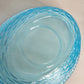 Vintage Medium Oval Blue Glass Lion Lidded Dish