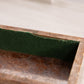 Vintage Medium Rectangular Brown Stone Lidded Dish with Brass Handle