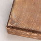 Vintage Medium Rectangular Brown Stone Lidded Dish with Brass Handle