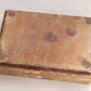 Vintage Medium Rectangular Brown Stone Lidded Dish with Brass Handle