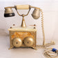 Vintage Onyx Phone with Gold Tone Accents