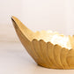 Vintage Oval Brass Bowl with Tall Sides