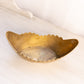 Vintage Oval Brass Bowl with Tall Sides