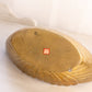 Vintage Oval Brass Bowl with Tall Sides