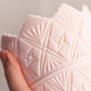 Vintage Light Pink Milk Glass Footed Vase Compote