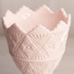 Vintage Light Pink Milk Glass Footed Vase Compote
