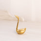 Extra Small Small Brass Swan Figurine