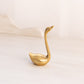 Extra Small Small Brass Swan Figurine