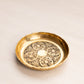 Vintage Small Circular Brass Dish with Intricate Designs