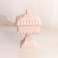 Vintage Small Jeannette Glass Shell Pink Milk Glass Lidded Wedding Box