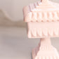 Vintage Small Jeannette Glass Shell Pink Milk Glass Lidded Wedding Box