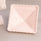 Vintage Small Jeannette Glass Shell Pink Milk Glass Lidded Wedding Box