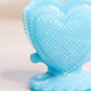 Vintage Small Light Blue Milk Glass Heart Toothpick Holder